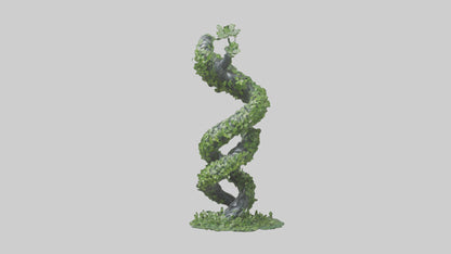 3D model Foliage Spiral Statue model VR / AR / low-poly