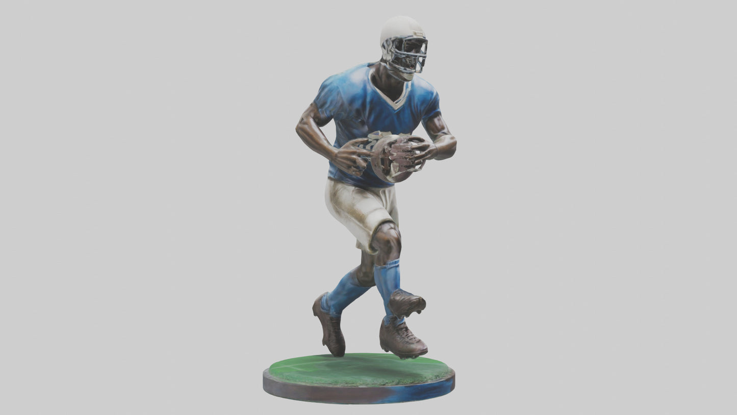 Football Player in Action statue model 3D model