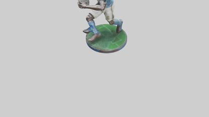 Football Player in Action statue model 3D model