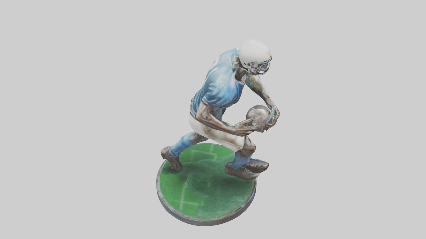 Football Player in Action statue model 3D model