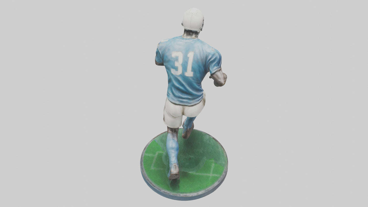 Football Player in Action statue model 3D model