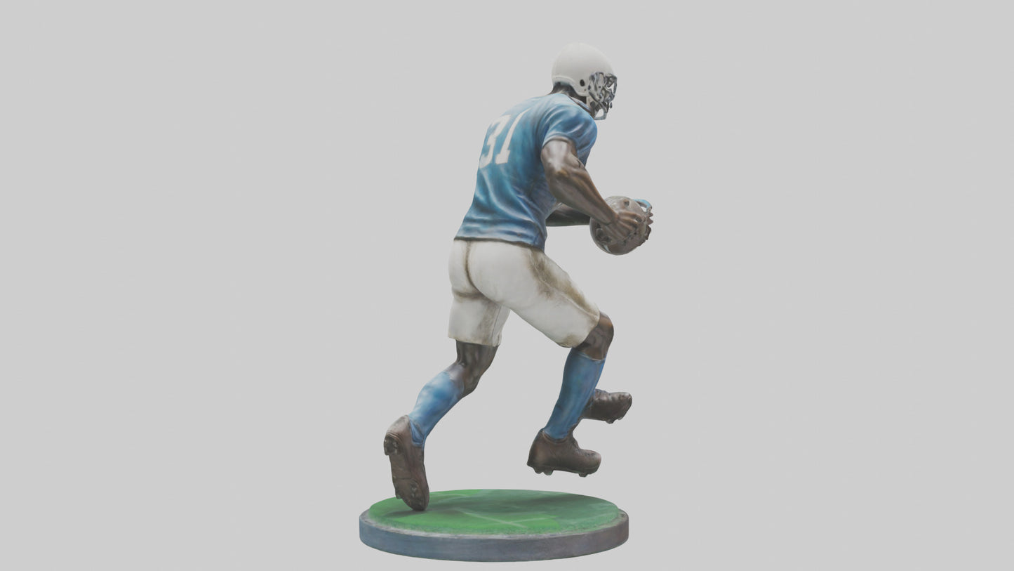 Football Player in Action statue model 3D model