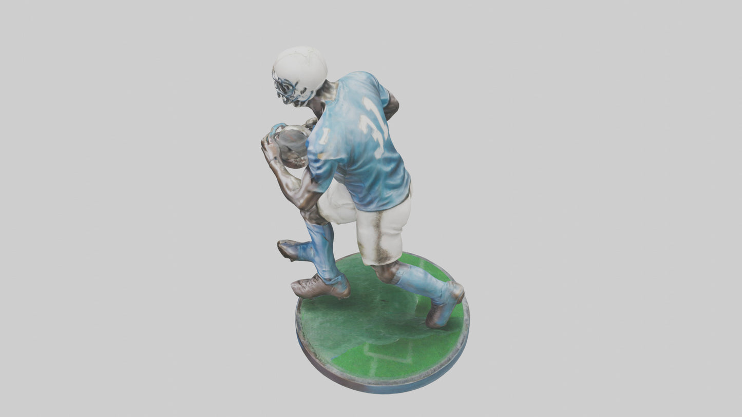 Football Player in Action statue model 3D model