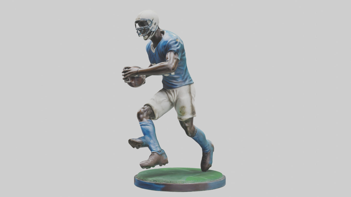 Football Player in Action statue model 3D model