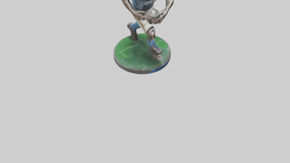 Football Player in Action statue model 3D model