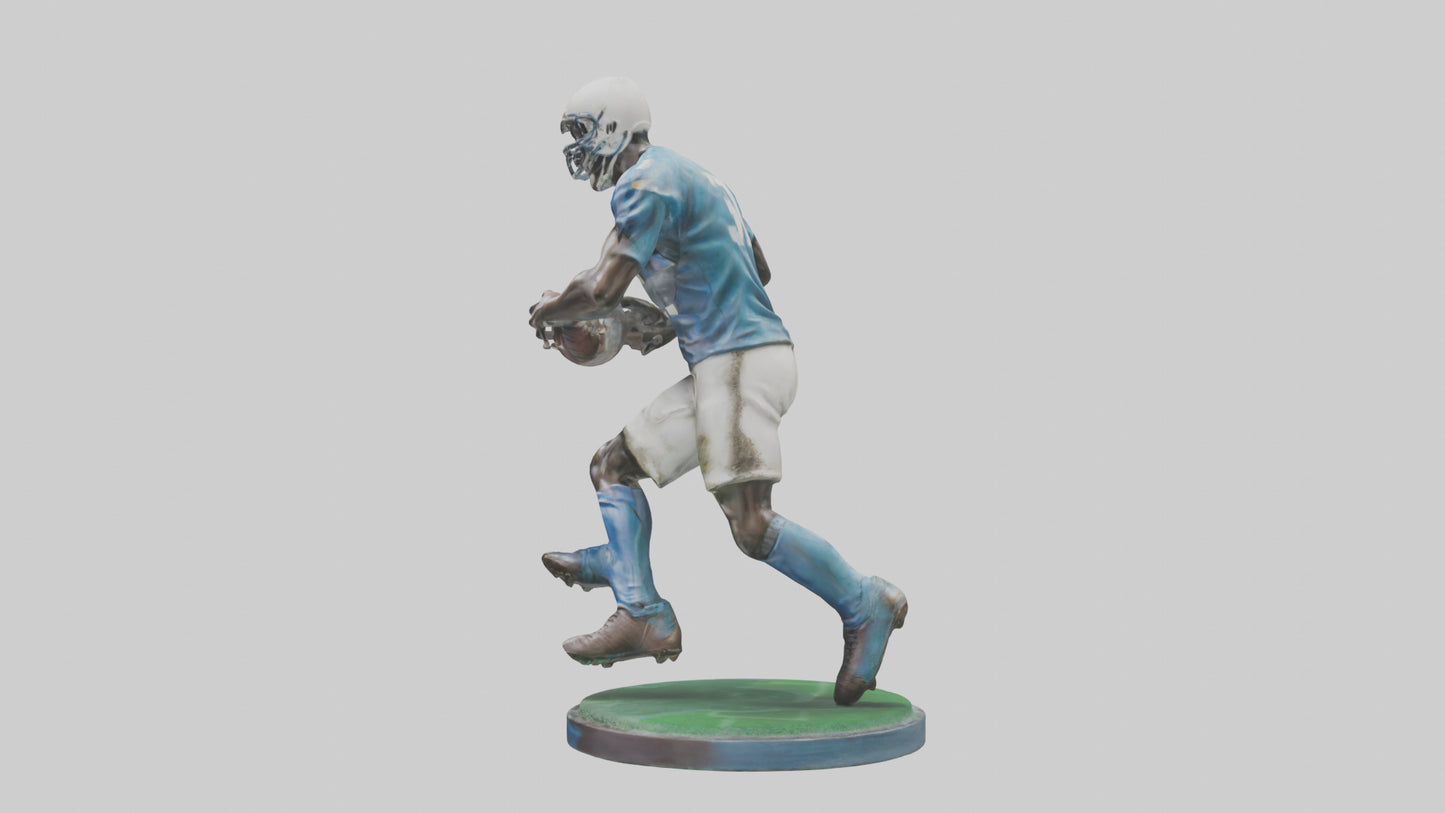 Football Player in Action statue model 3D model