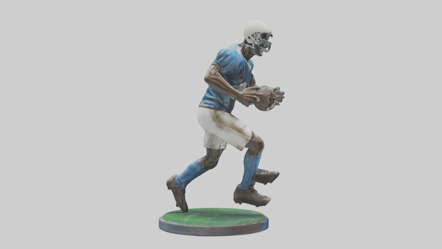 Football Player in Action statue model 3D model