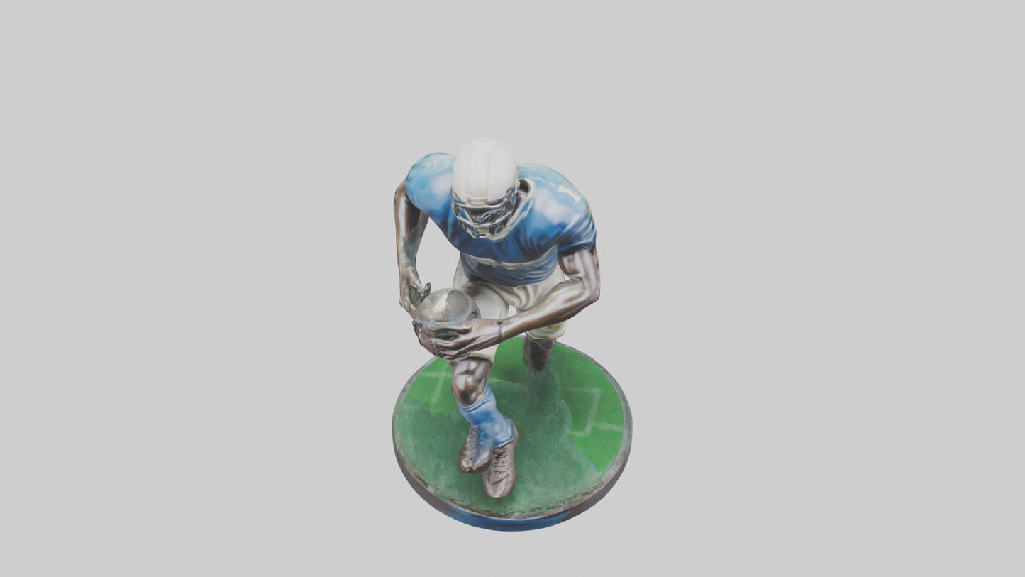 Football Player in Action statue model 3D model