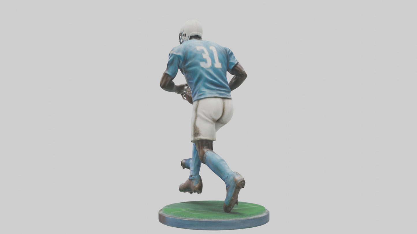 Football Player in Action statue model 3D model