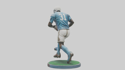 Football Player in Action statue model 3D model