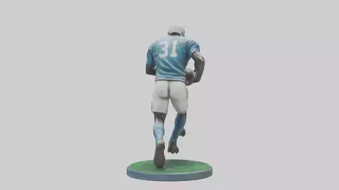 Football Player in Action statue model 3D model