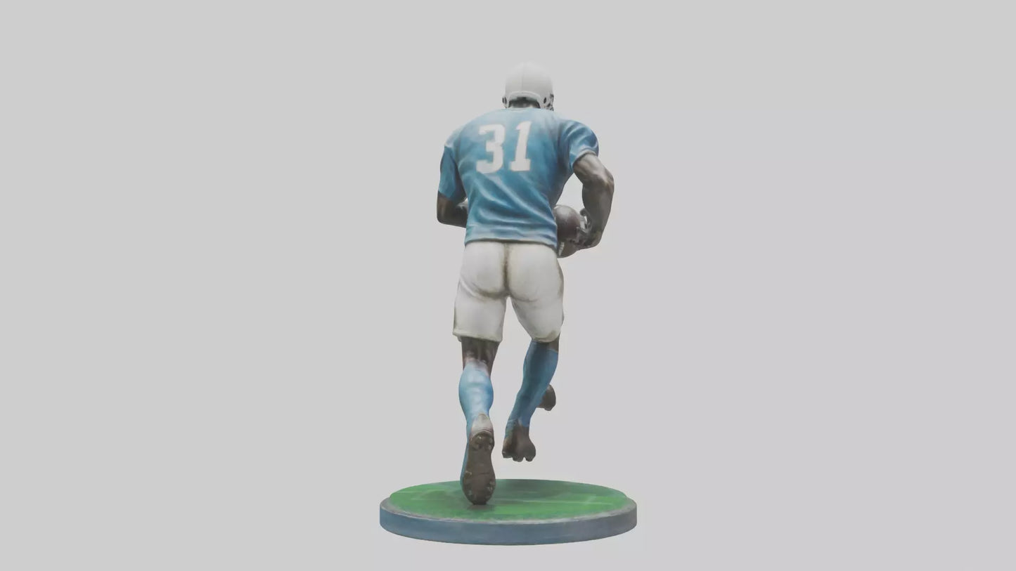 Football Player in Action statue model 3D model