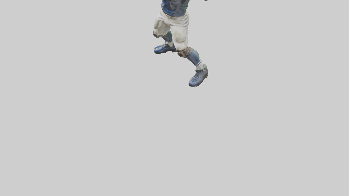 Football Player in Defensive Pose statue model 3D model