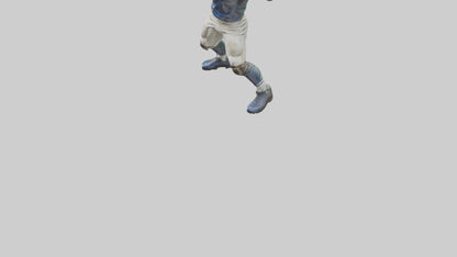 Football Player in Defensive Pose statue model 3D model