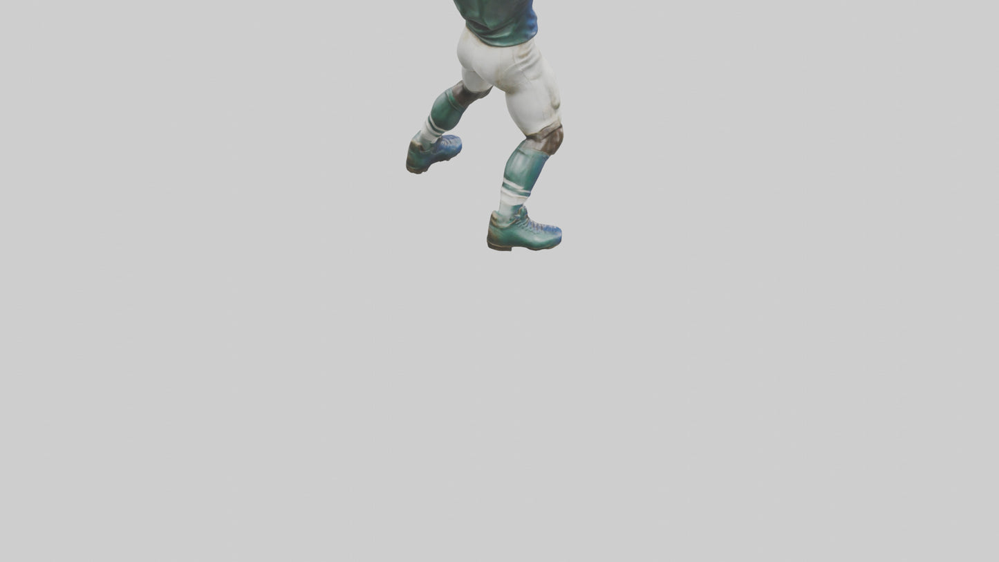 Football Player in Defensive Pose statue model 3D model