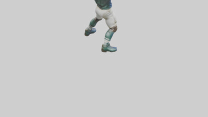 Football Player in Defensive Pose statue model 3D model