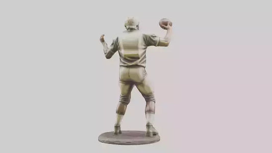 Football Quarterback Throwing statue model 3D model