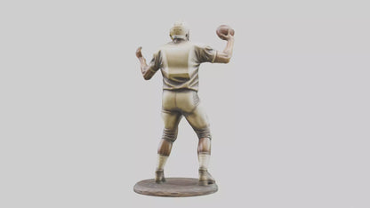 Football Quarterback Throwing statue model 3D model