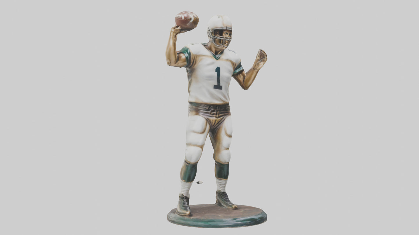 Football Quarterback Throwing statue model 3D model