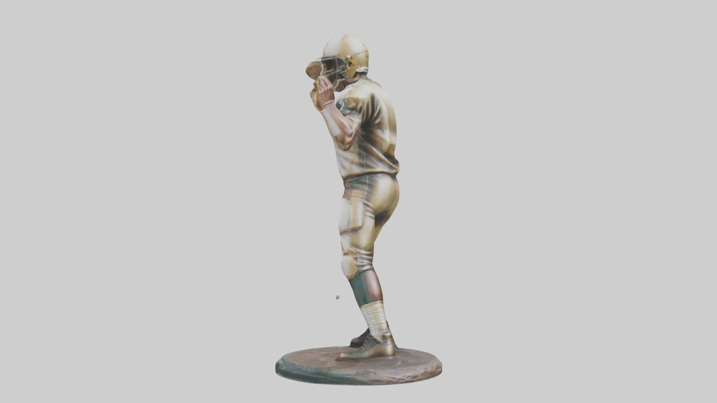 Football Quarterback Throwing statue model 3D model