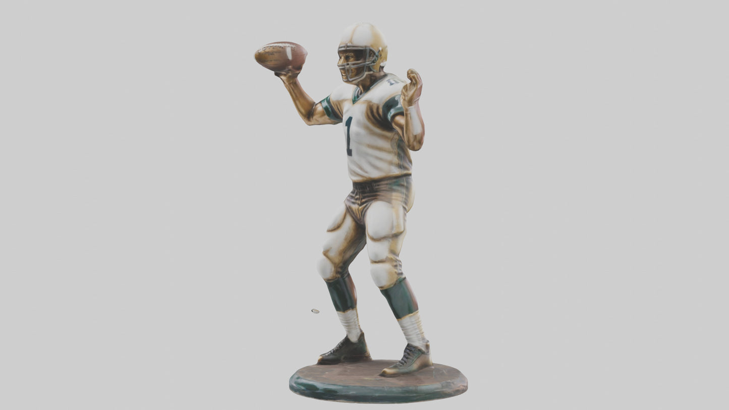 Football Quarterback Throwing statue model 3D model