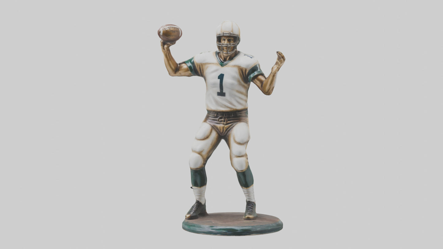 Football Quarterback Throwing statue model 3D model