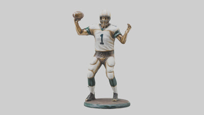 Football Quarterback Throwing statue model 3D model