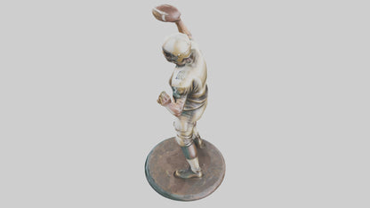 Football Quarterback Throwing statue model 3D model