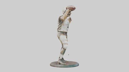 Football Quarterback Throwing statue model 3D model