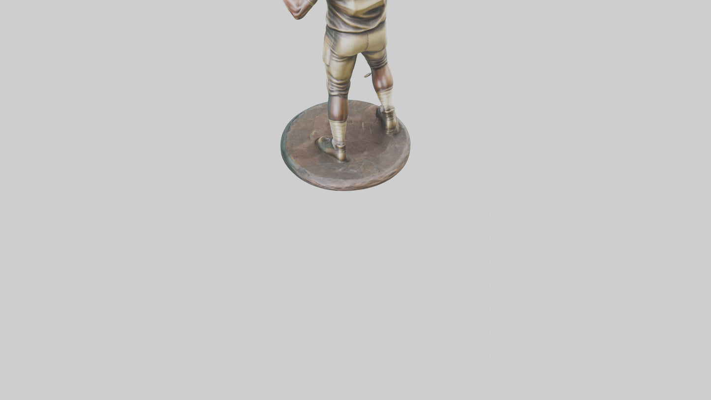 Football Quarterback Throwing statue model 3D model