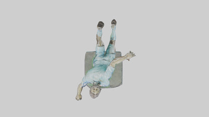 Footballer in GoalScoring Pose statue model 3D model