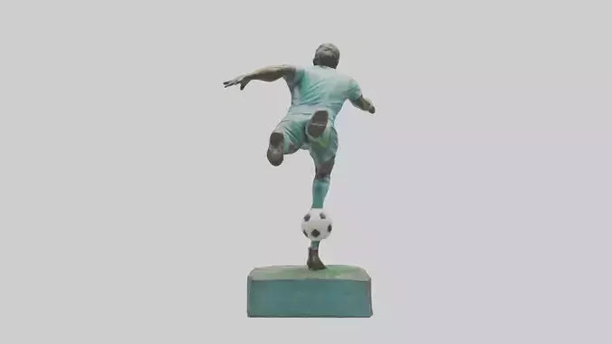 Footballer in GoalScoring Pose statue model 3D model