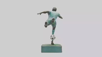 Footballer in GoalScoring Pose statue model 3D model