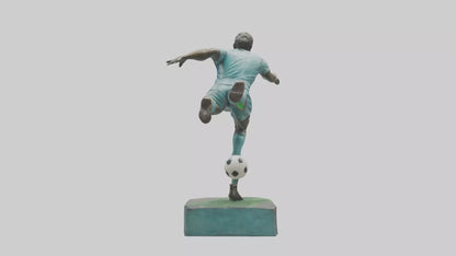 Footballer in GoalScoring Pose statue model 3D model