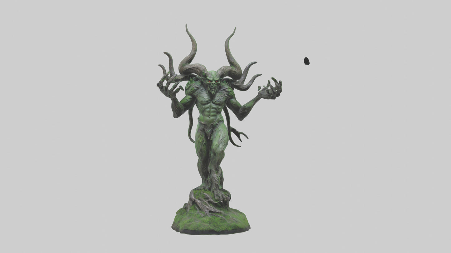 Forest Demon statue model VR / AR / low-poly