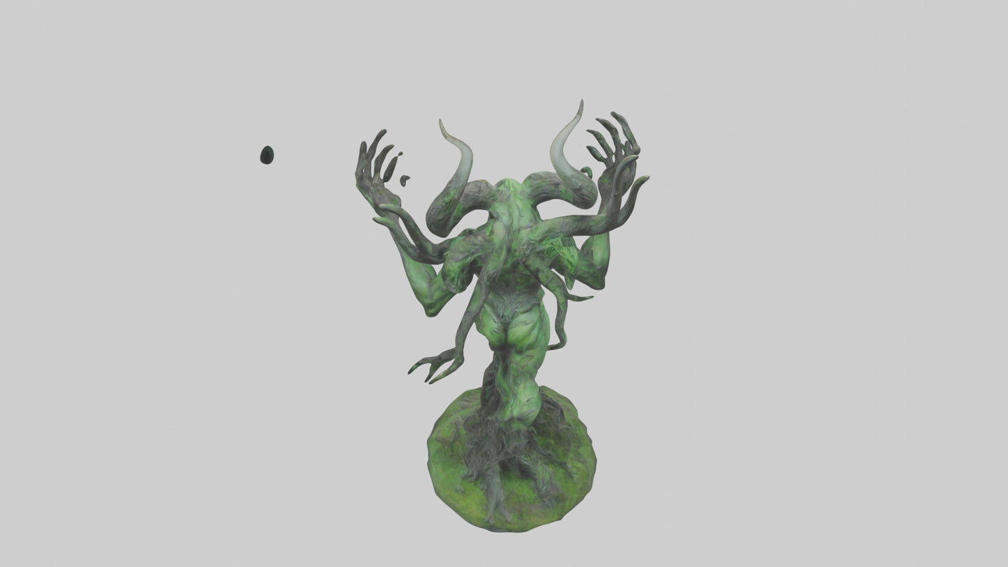 Forest Demon statue model VR / AR / low-poly