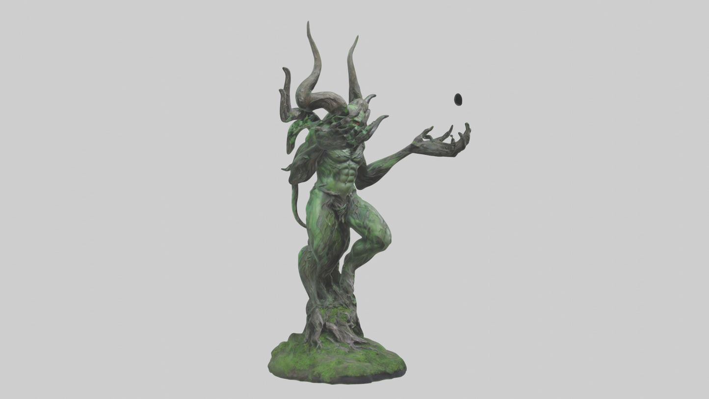 Forest Demon statue model VR / AR / low-poly