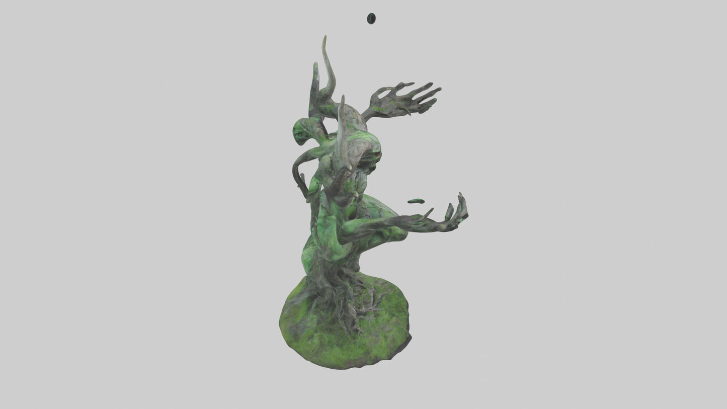 Forest Demon statue model VR / AR / low-poly