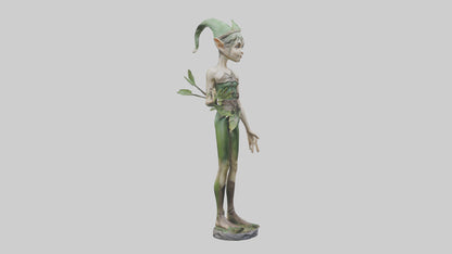 Forest Elf statue model VR / AR / low-poly