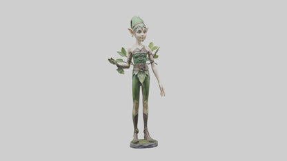 Forest Elf statue model VR / AR / low-poly