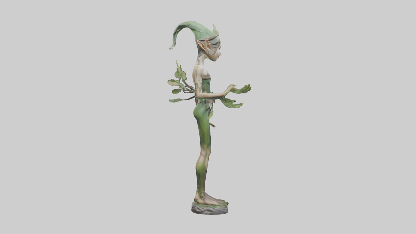 Forest Elf statue model VR / AR / low-poly