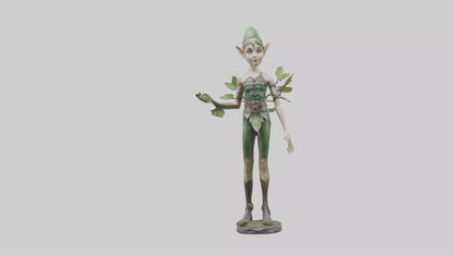 Forest Elf statue model VR / AR / low-poly
