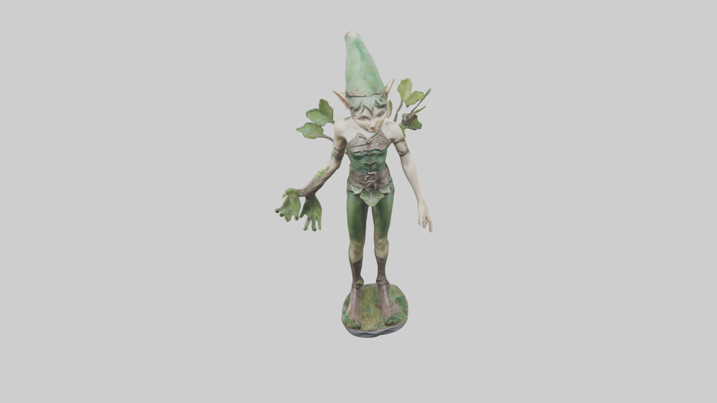 Forest Elf statue model VR / AR / low-poly