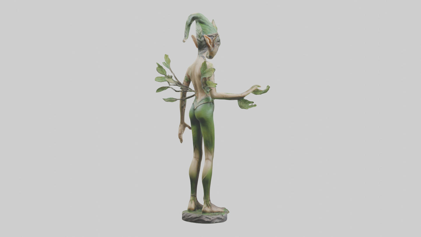 Forest Elf statue model VR / AR / low-poly