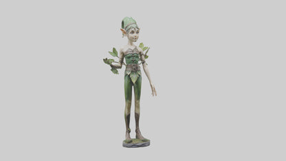 Forest Elf statue model VR / AR / low-poly