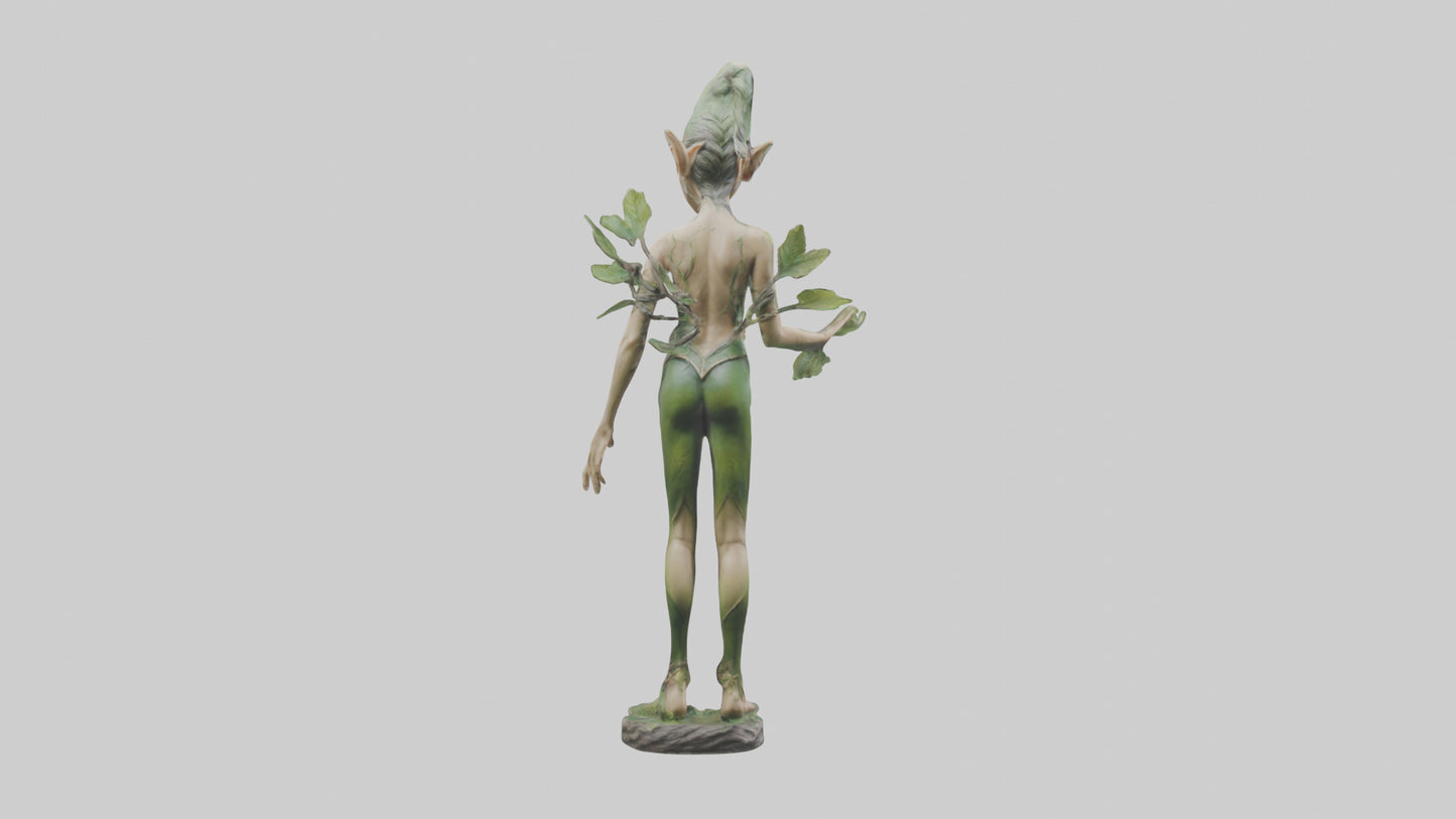 Forest Elf statue model VR / AR / low-poly