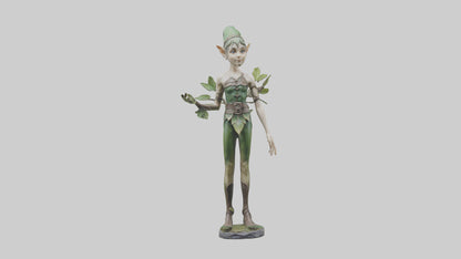 Forest Elf statue model VR / AR / low-poly