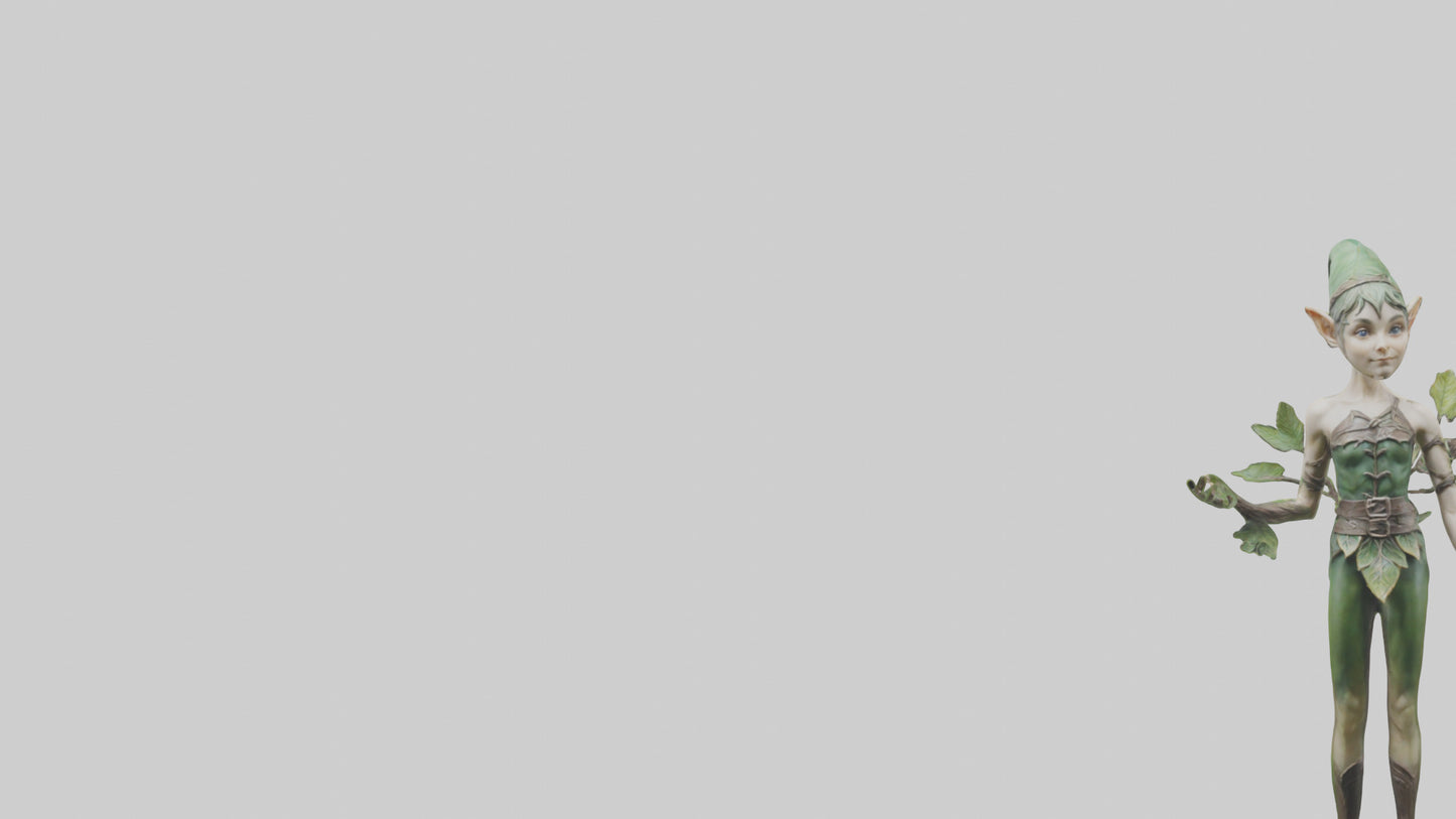 Forest Elf statue model VR / AR / low-poly