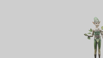 Forest Elf statue model VR / AR / low-poly