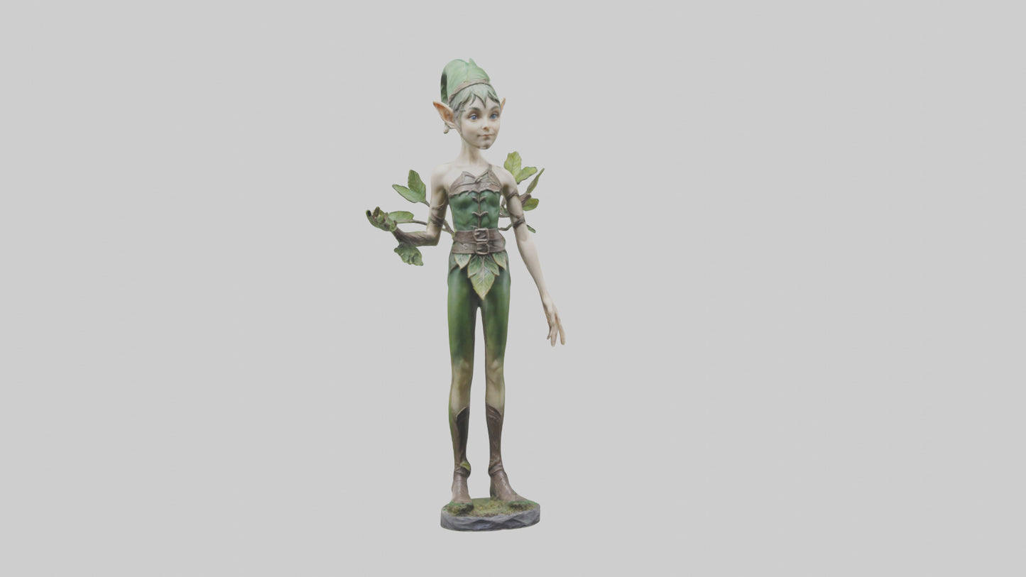 Forest Elf statue model VR / AR / low-poly